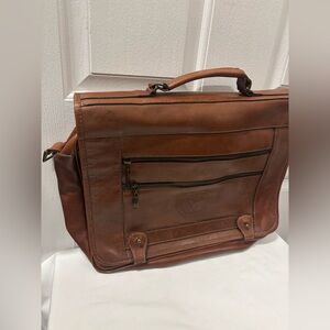 Elegant Brown Leather Briefcase for Men